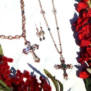 Handmade Crystal and Pearl Earrings